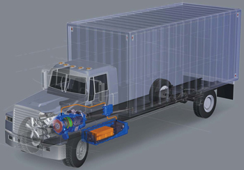 Hybrid electric freight truck